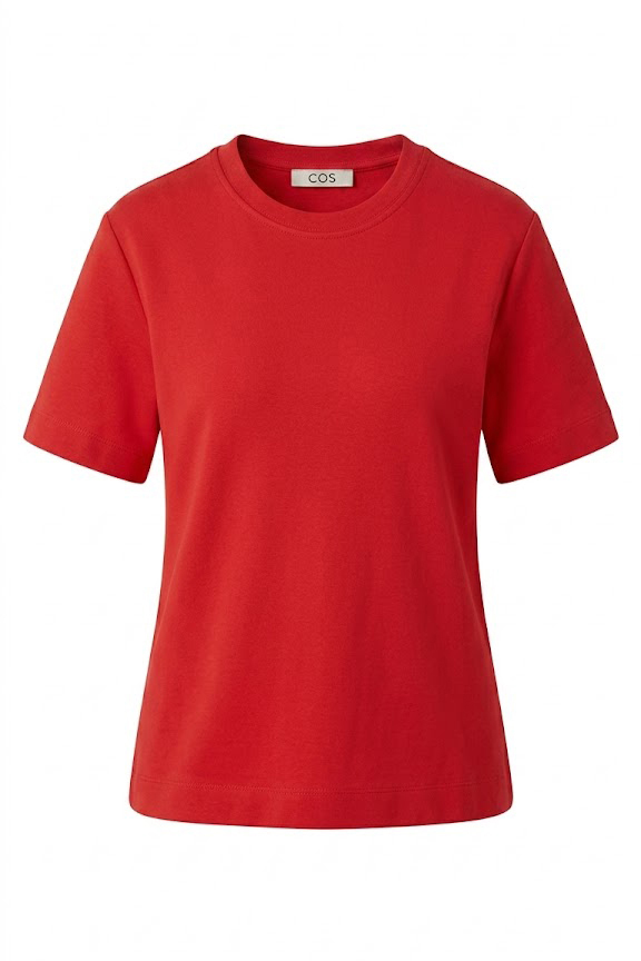 Red Rounded Shirt Round Neck Red T-shirt Menorista