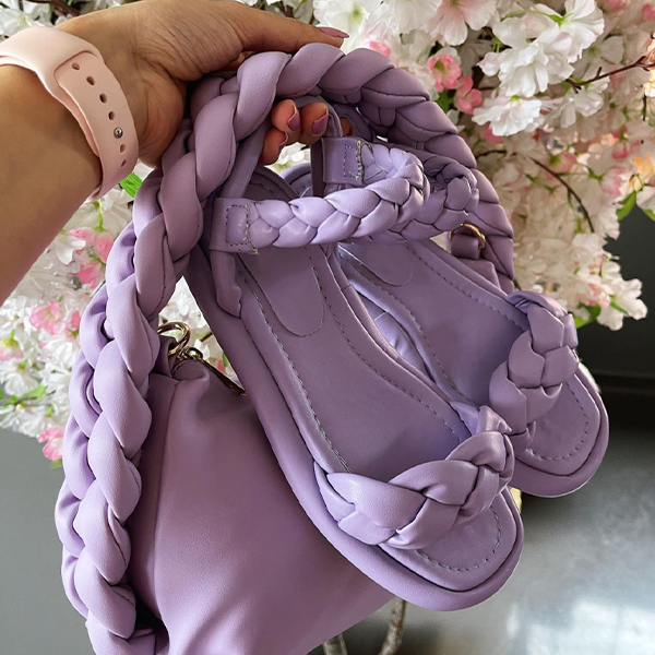 lilac sandals flat